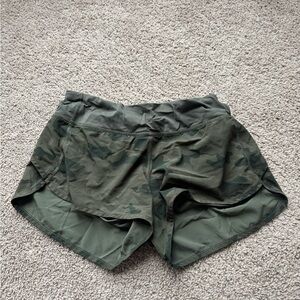 Lululemon Green Camo Athletic Shorts